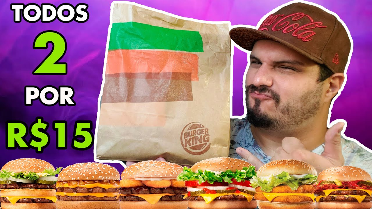 Qual é o MELHOR HAMBURGUER de PROMOÇÃO DO BURGER KING?