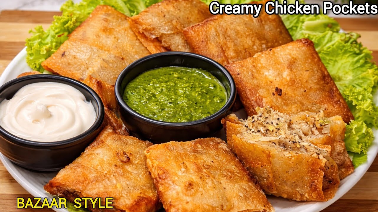 🔥 Bina Cheese Itna Creamy Kaise? 😍 | Bazaar Style Chicken Pockets