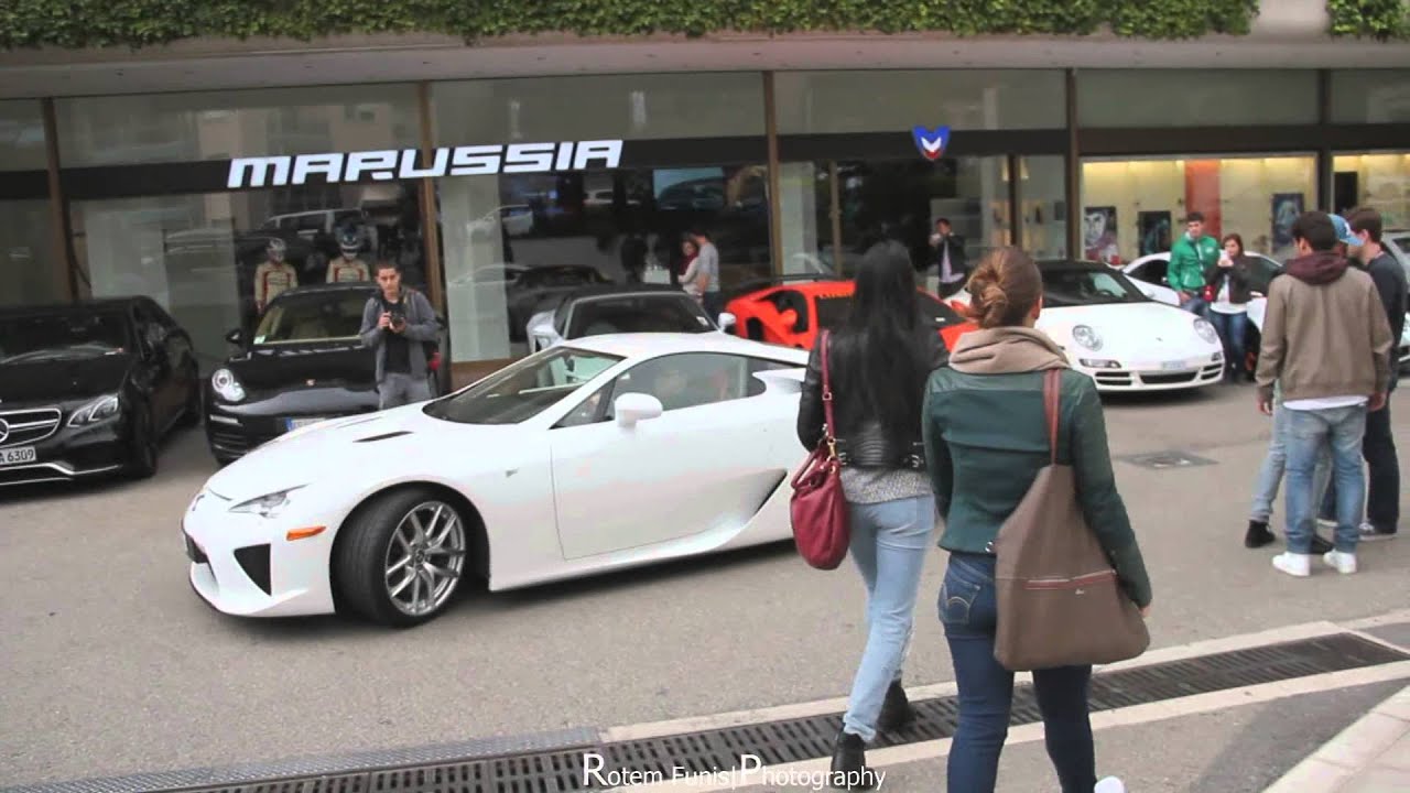 Lexus LFA Start up Acceleration in Monaco
