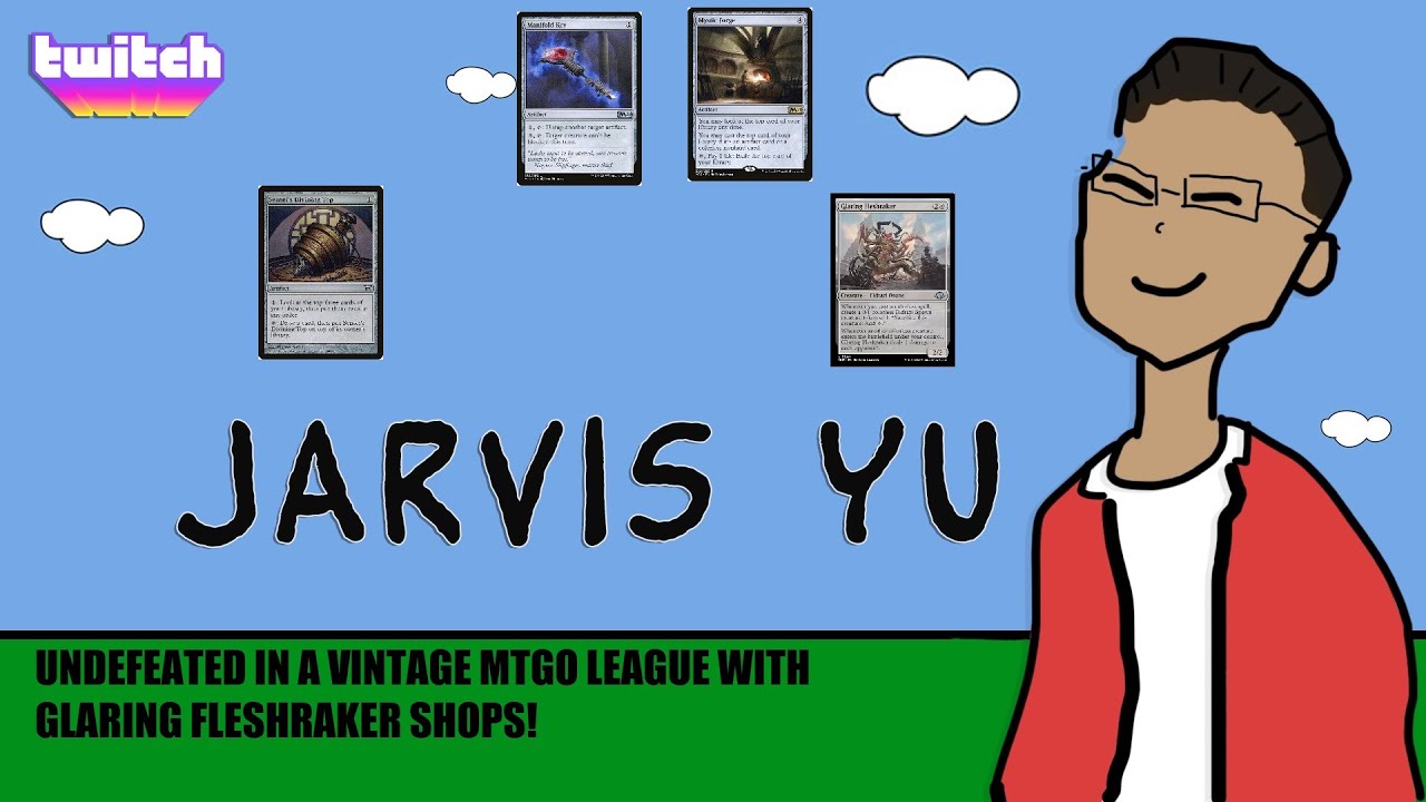 Undefeated with Vintage Glaring Fleshraker Shops featuring 4 Sensei's Divining Top! #mtg #vintagemtg