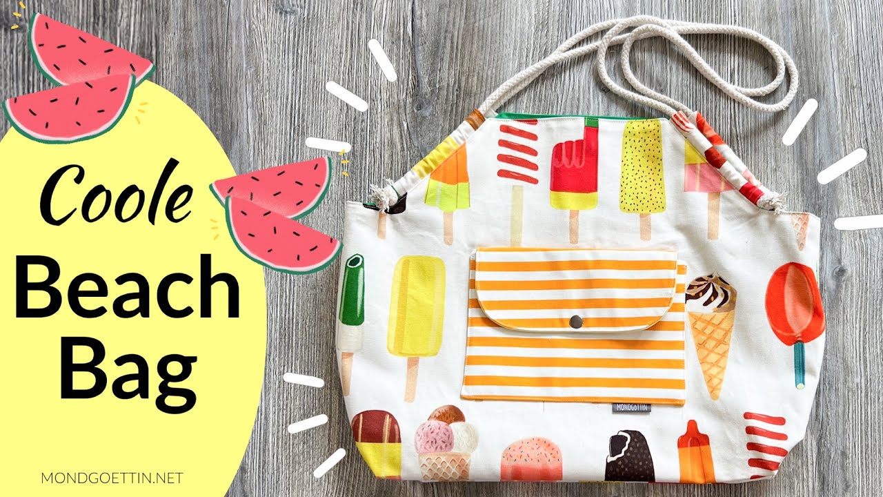 Last minute! Schöne große Tasche für den Sommer nähen, Strandtasche SALSA ⛱️  Nähanleitung