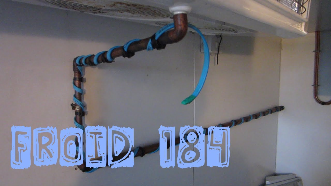 Froid184-Le cordon chauffant sur une évacuation des condensats-chambre froide négative