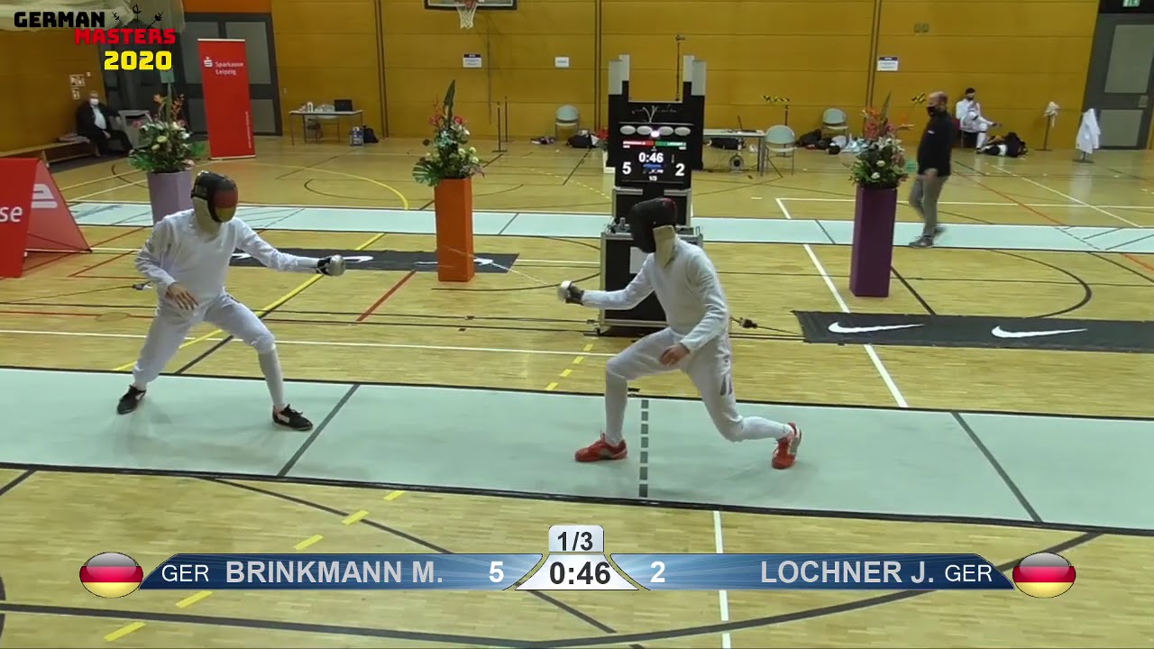 German Masters 2020 Men Epee Individual Siegerlauf B 3 LOCHNER vs BRINKMANN