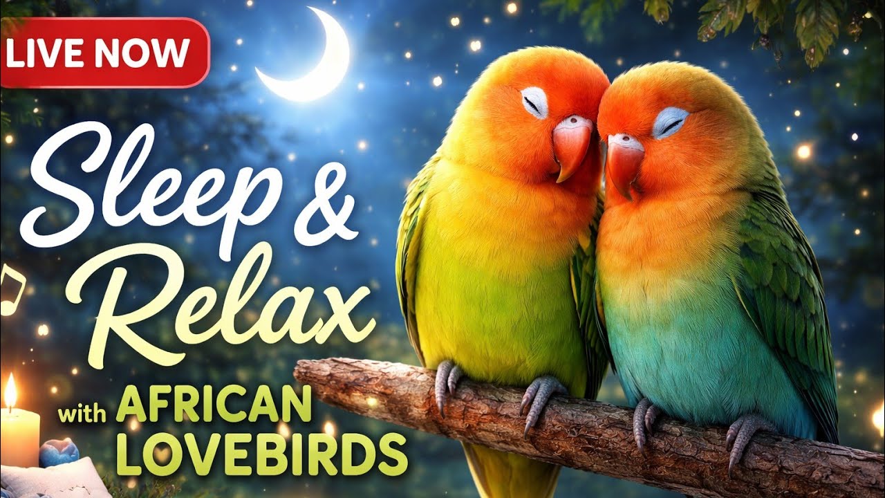 LIVE 🕊️ Sleep Instantly with African Lovebirds 🌙✨ Calming Night