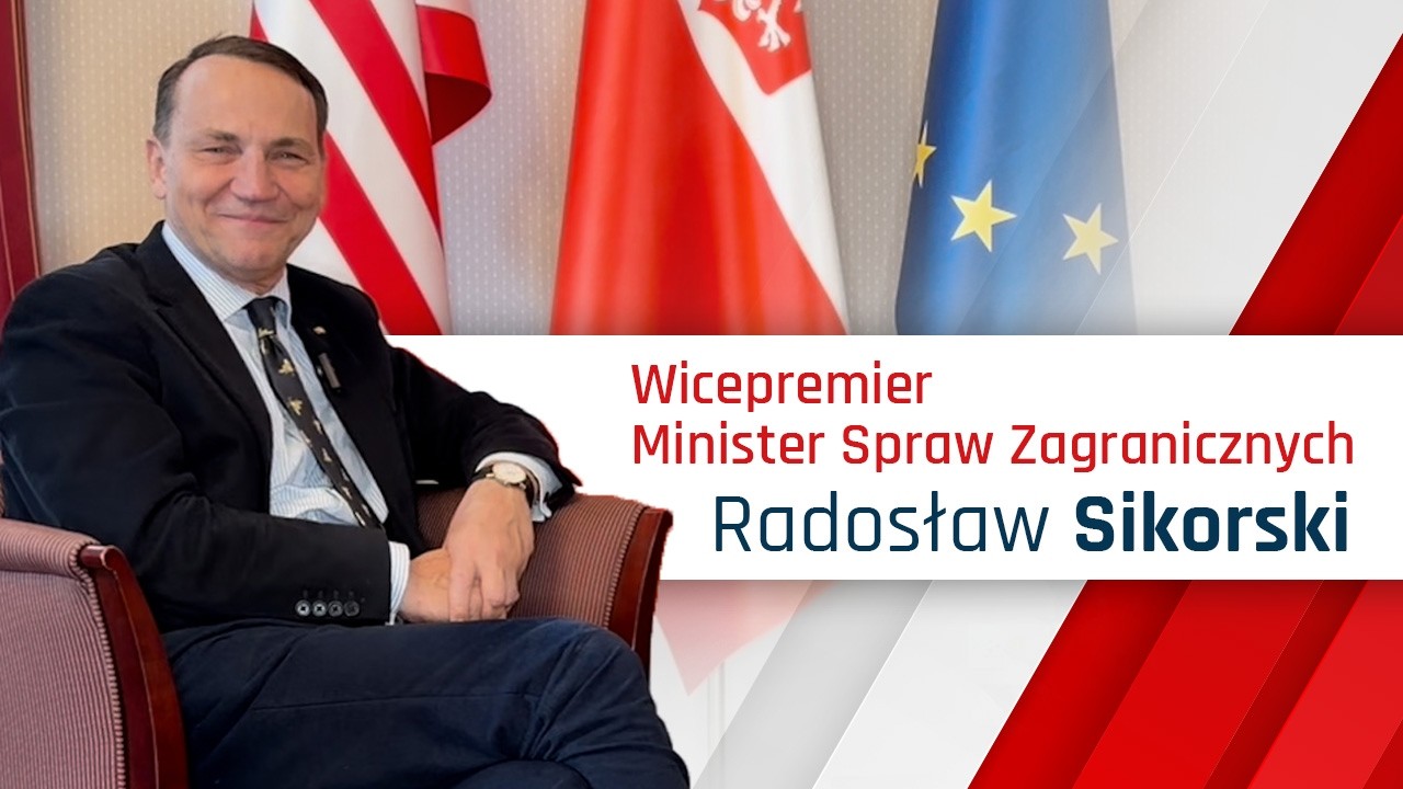 Rozmowa z Radosławem Sikorskim podczas wizyty w Chicago w lutym 2026