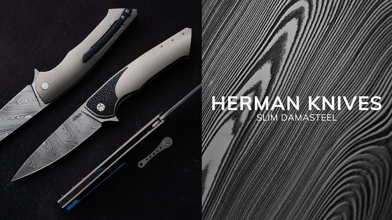 FOLDING KNIFE FOLDER SLIM 221 DAMASTEEL HERMAN