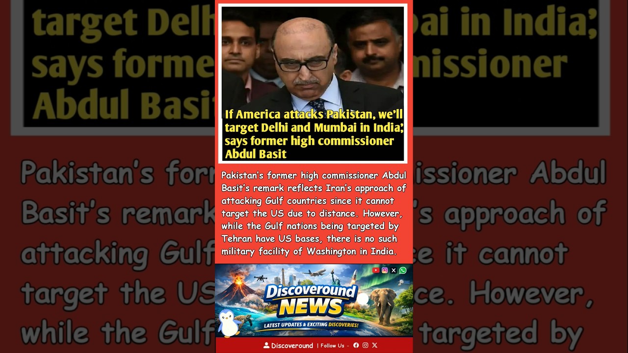 ex pakistan envoy Abdul Basit remarks on bombing I #india ndia