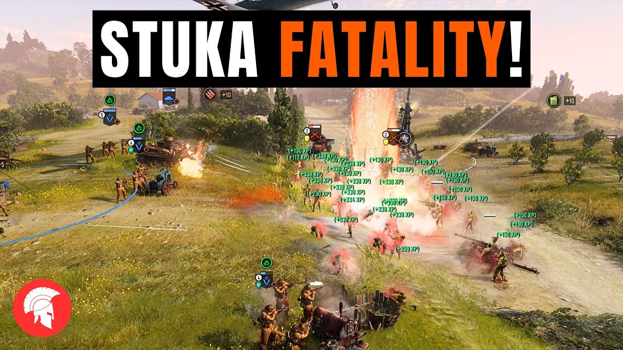 STUKA FATALITY! - Company of Heroes 3 - Afrikakorps Gameplay - 2vs2 Multiplayer - No Commentary