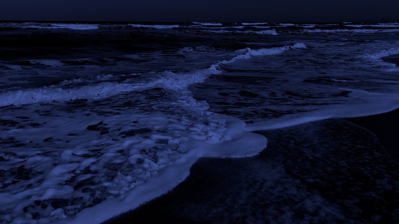 Night Ocean Waves 🌊 Peaceful Ambience for Sleep