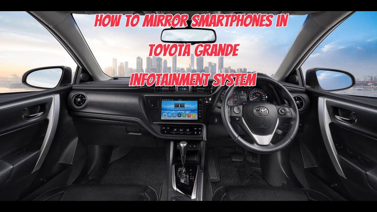 Wirelessly mirroring of the smartphone through AirPin in Toyota Grande