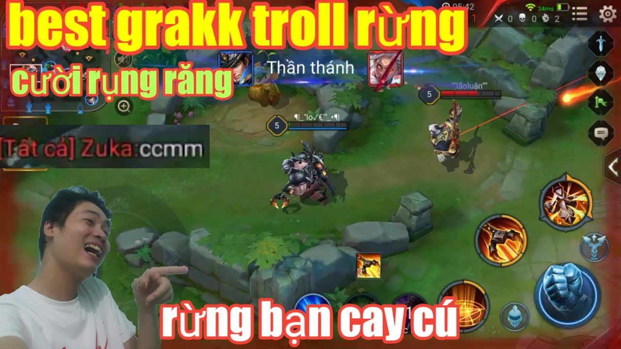 Li&ecirc;n Qu&acirc;n Mobile _ Si&ecirc;u Phẩm Troll Rừng Bạn Cười Rụng Răng | Grakk Troll Zuka Cay C&uacute; Đập Điện Thoại
