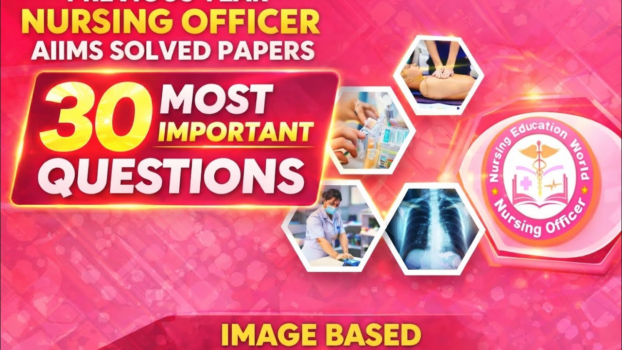 🔥 AIIMS Nursing Officer Previous Year Questions | 30 MOST IMPORTANT Image Based Questions 😱