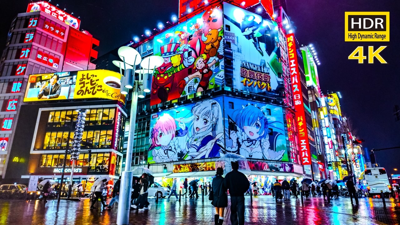 Tokyo, Japan 🇯🇵 | Rainy Shinjuku 新宿 Neon Night Walk After Work (3.5H, 4K60p HDR, Immersive Stereo)