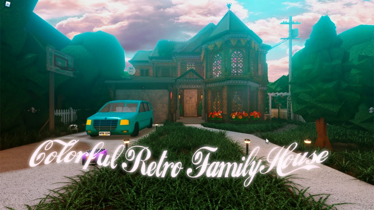 *:･ﾟColorful Retro Family House | Late 90s | Bloxburg Tour | $1.3 Million|