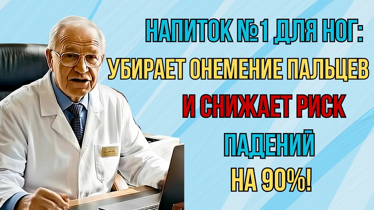 Напиток №1 для ног: убирает онемение пальцев и снижает риск падений на 90%!