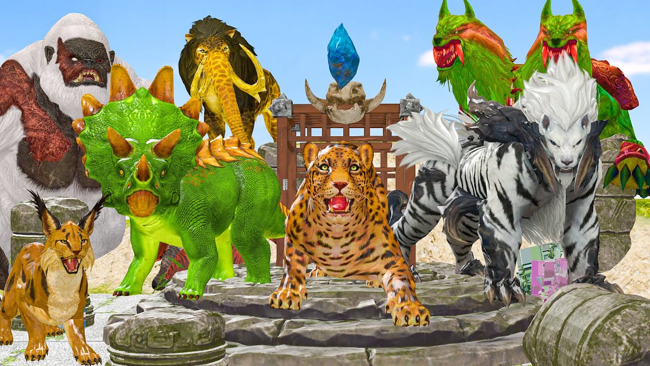 Prehistoric Mammoth Vs Elephant Cenozoic Mammals vs Modern Animals Evolution Animal Revolt Battle