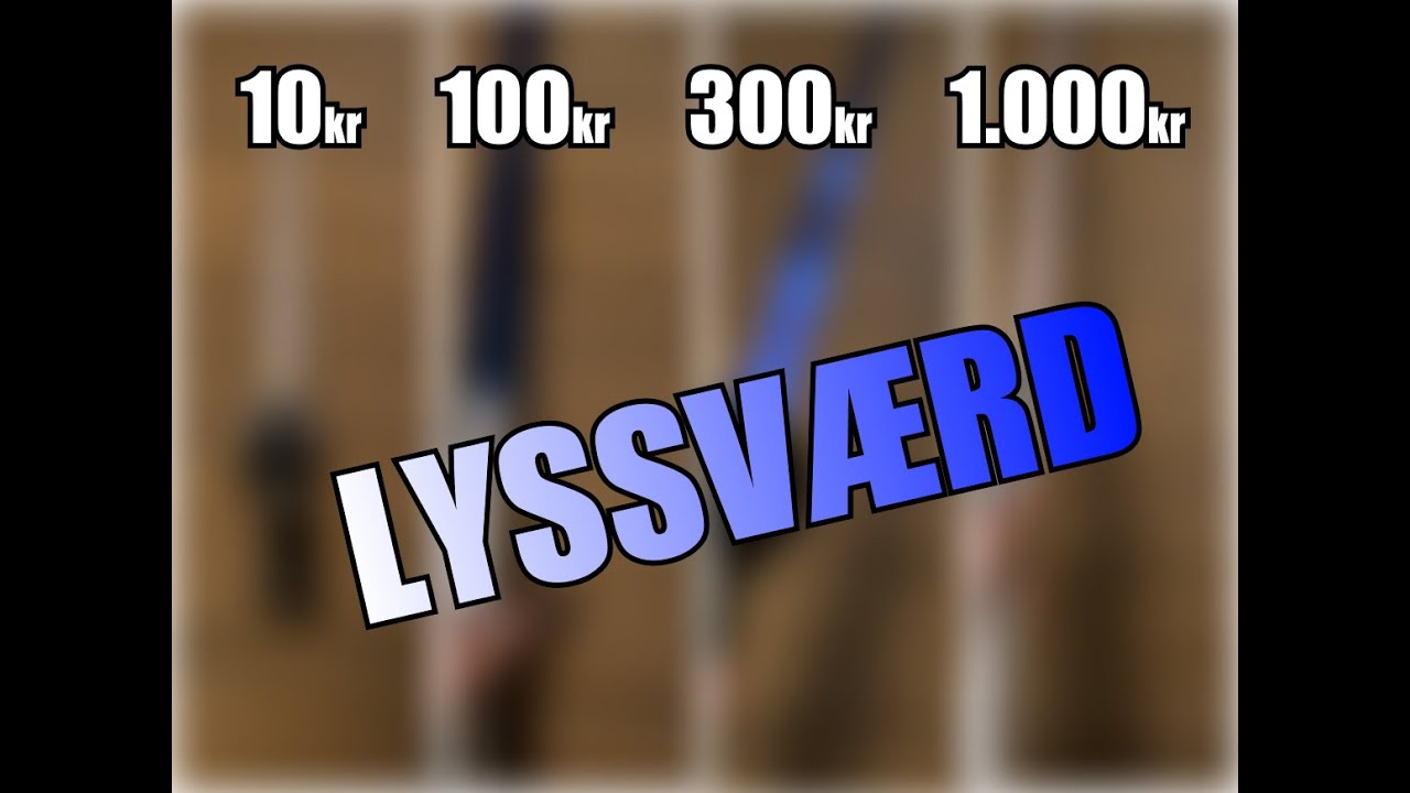 10 kr vs 100 kr vs 300 kr vs 1000 kr lyssv&aelig;rd