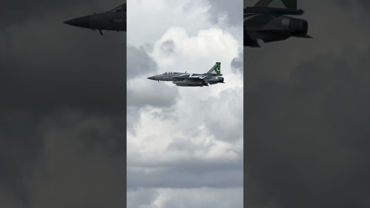 Pakistan 🇵🇰 Air Force JF-17 Thunder Block III&rsquo;s departing RIAT 2025 heading home at RAF Fairford!