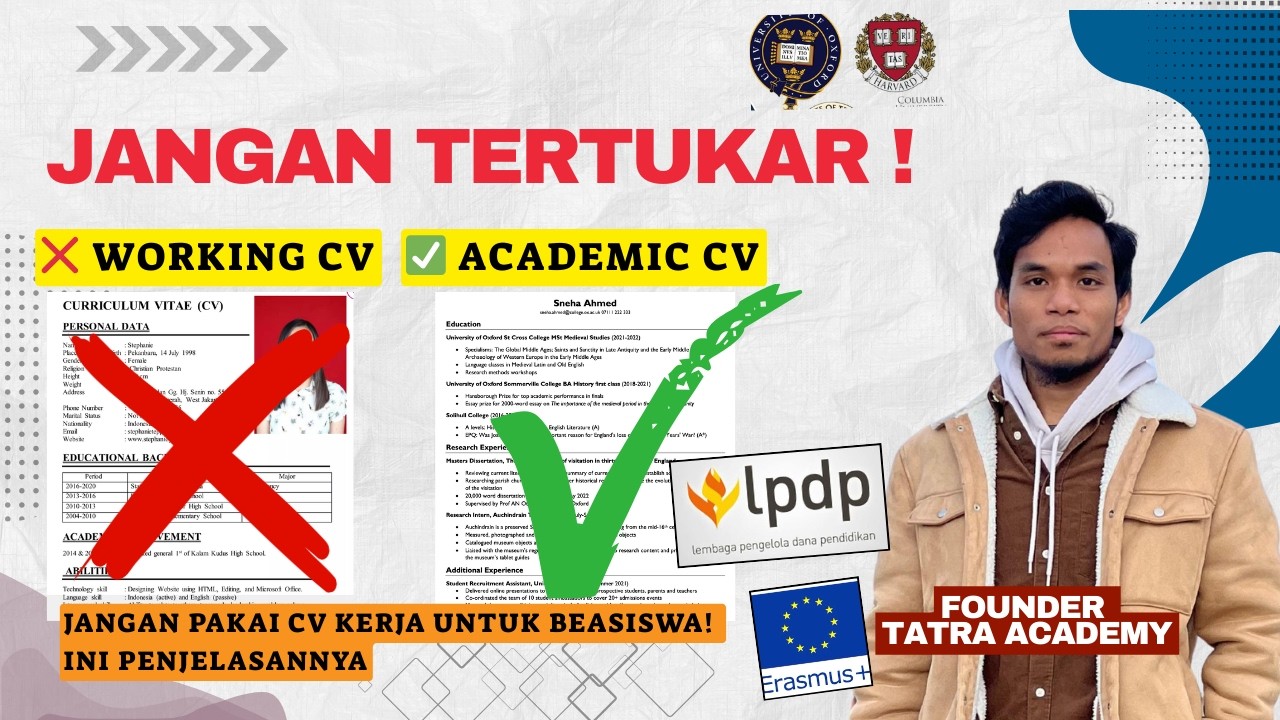 JANGAN asal nulis CV Beasiswa: Academic CV vs Working CV (Jangan Salah!)