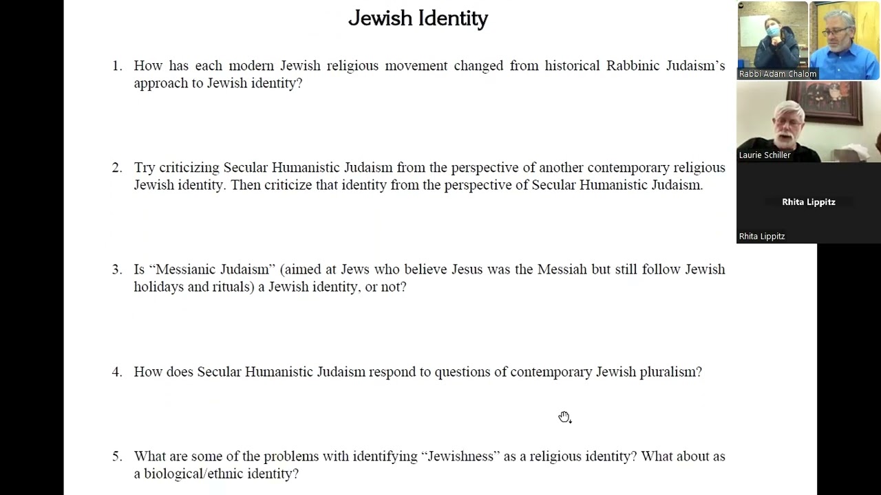 Jewish Identity discussion - Philosophy of Secular Humanistic Judaism