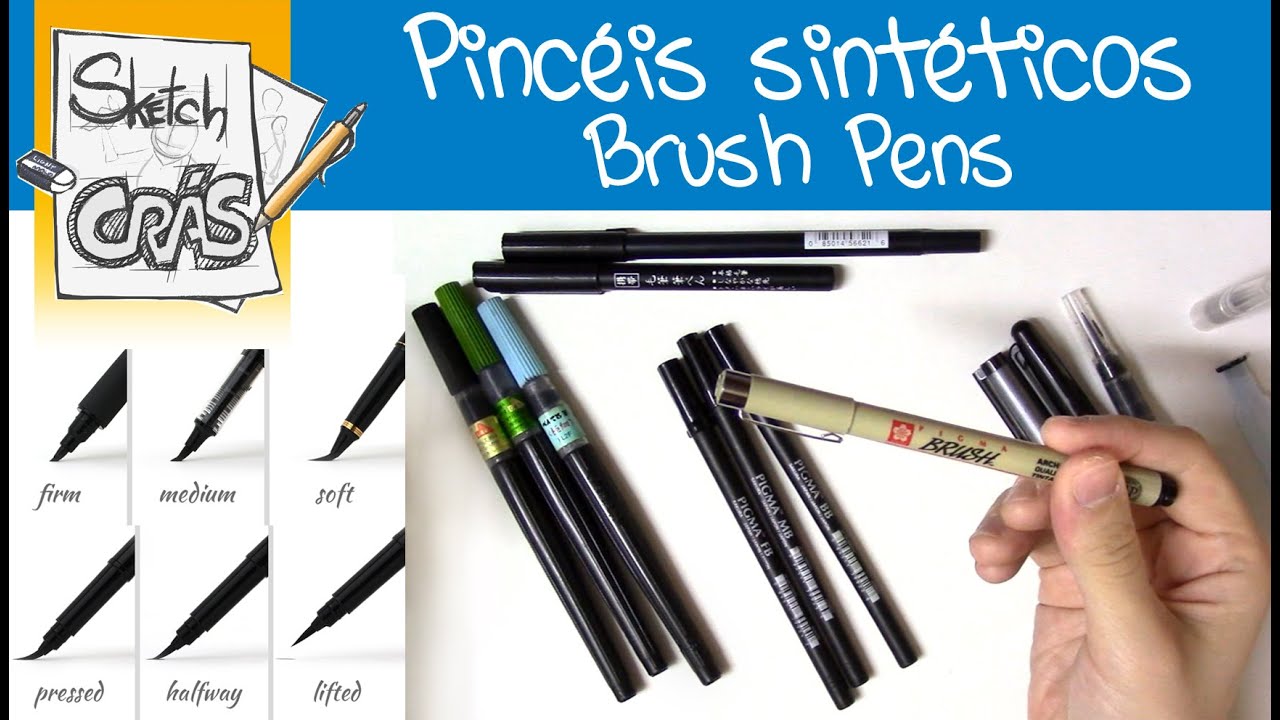 Pincéis sintéticos de nanquim BRUSH PENS - Sketch Crás