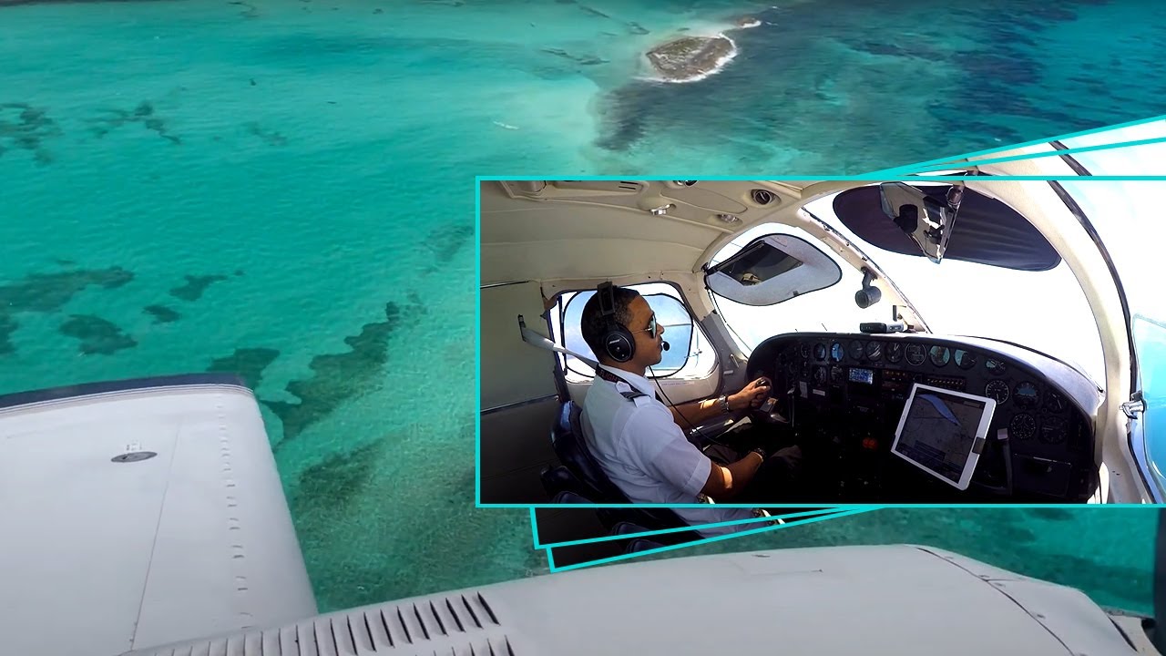 Flying the Cessna 402 from Treasure Cay Bahamas to Ft Lauderdale