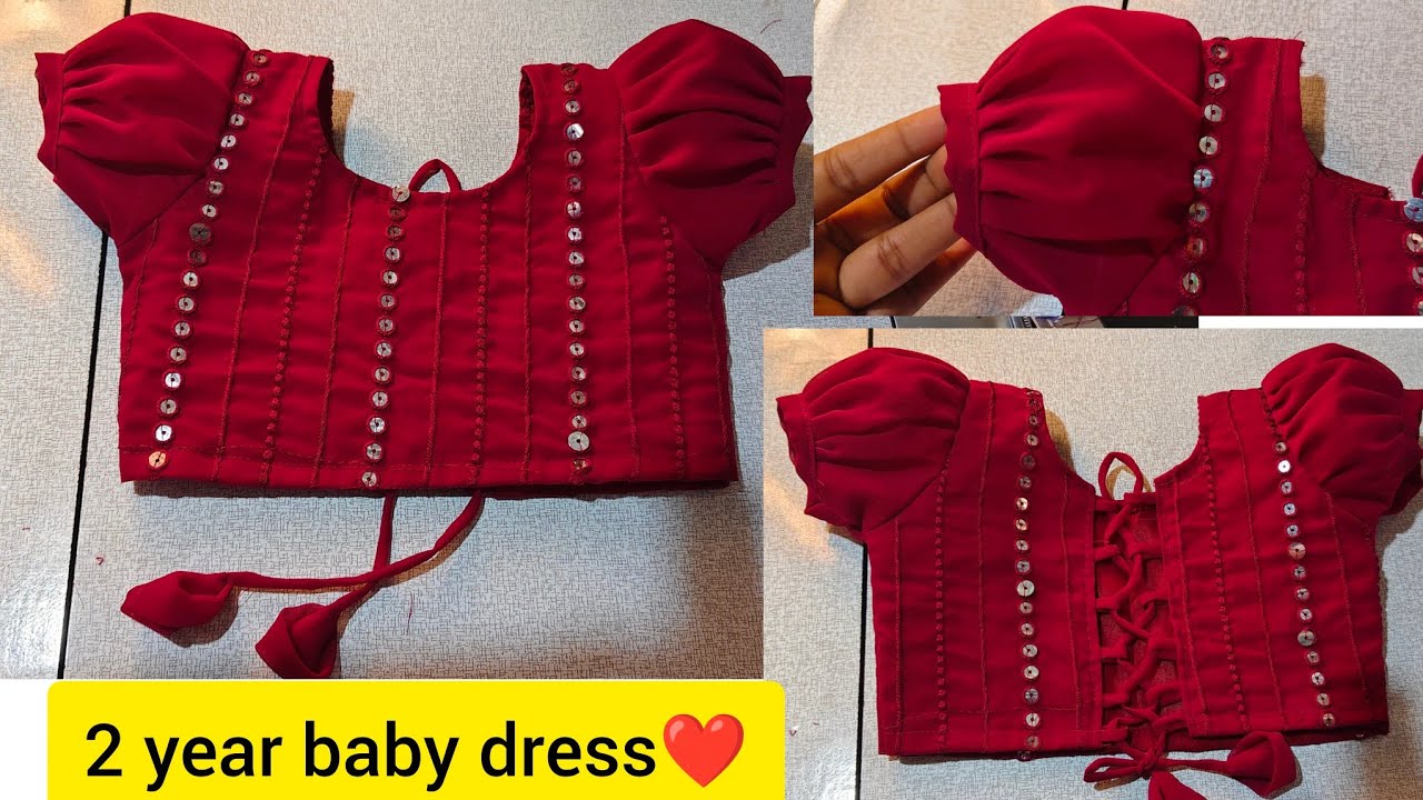 2-4 Year Baby Blouse Cutting and Stitching सबसे आसान तरीका से 👌💯