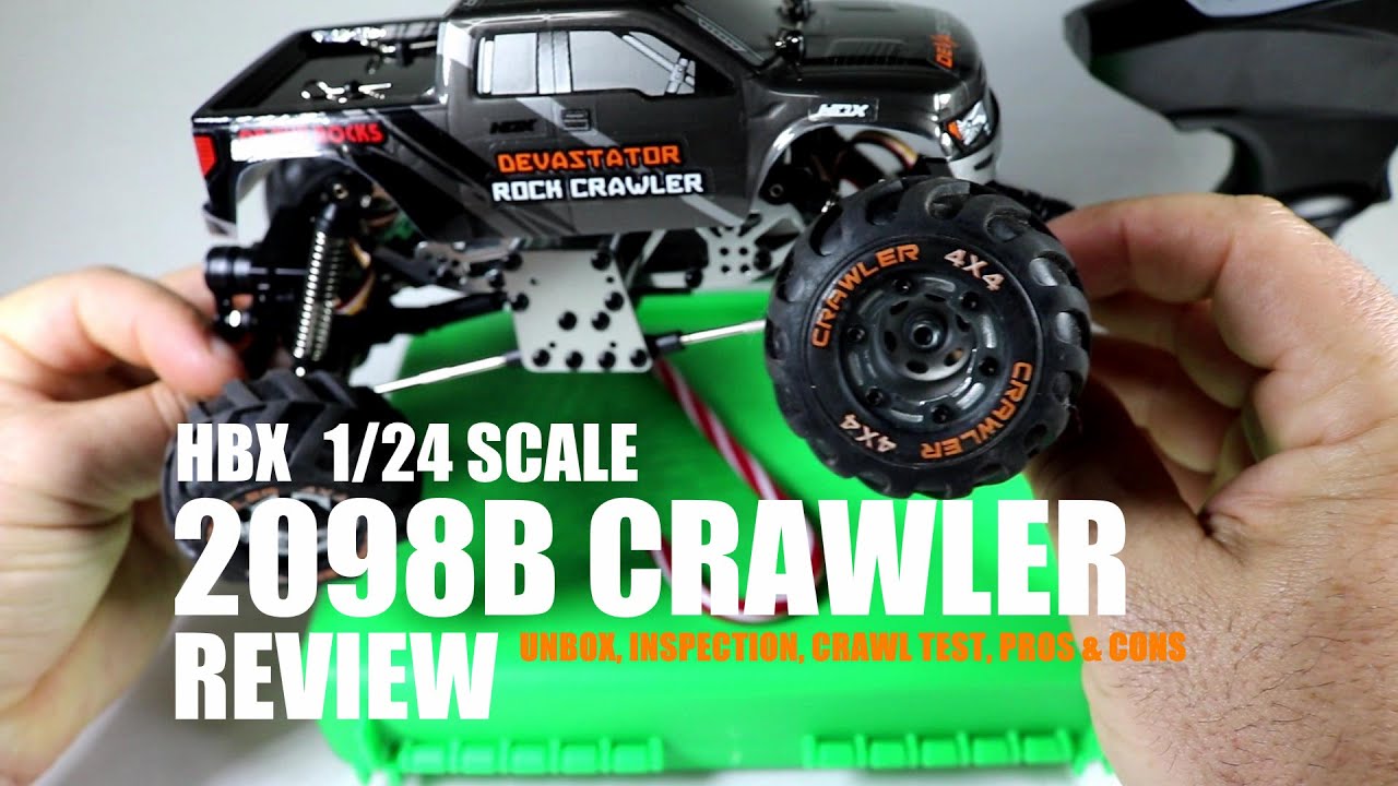 HBX 2098B 1/24 Scale Rock Crawler Review - [Unbox, Inspection, Crawl Test, Pros & Cons]
