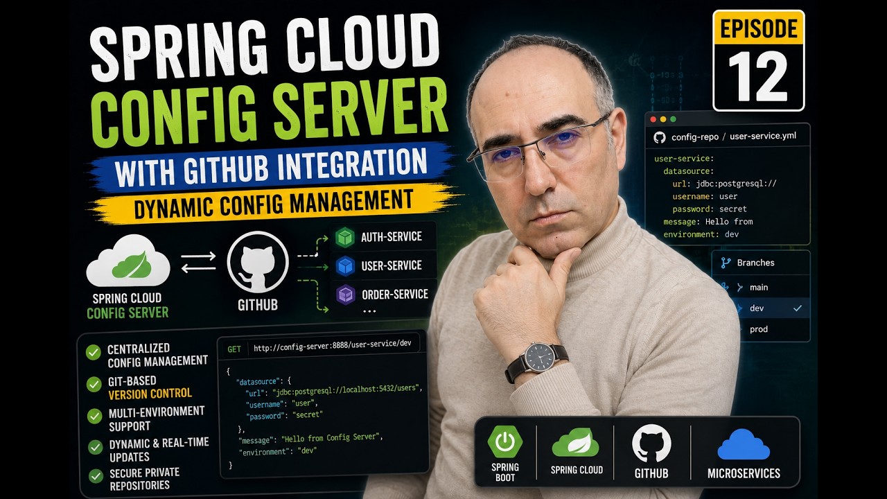 Spring Cloud Config Server with GitHub Integration | Dynamic Config Management | Episode 12