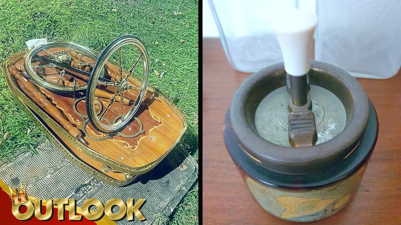 What's This MYSTERIOUS Thing With Two Wheels In A Parking Lot And This Cylinder With Rotating Press?