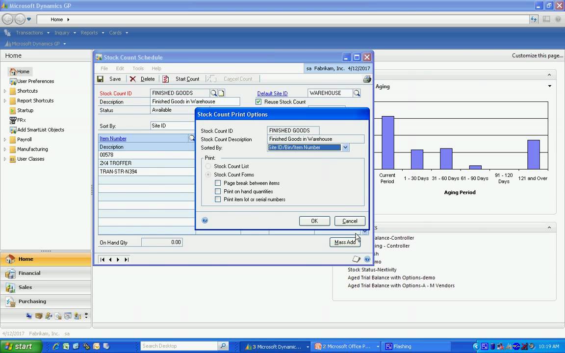Inventory Cycle Counts in Dynamics GP
