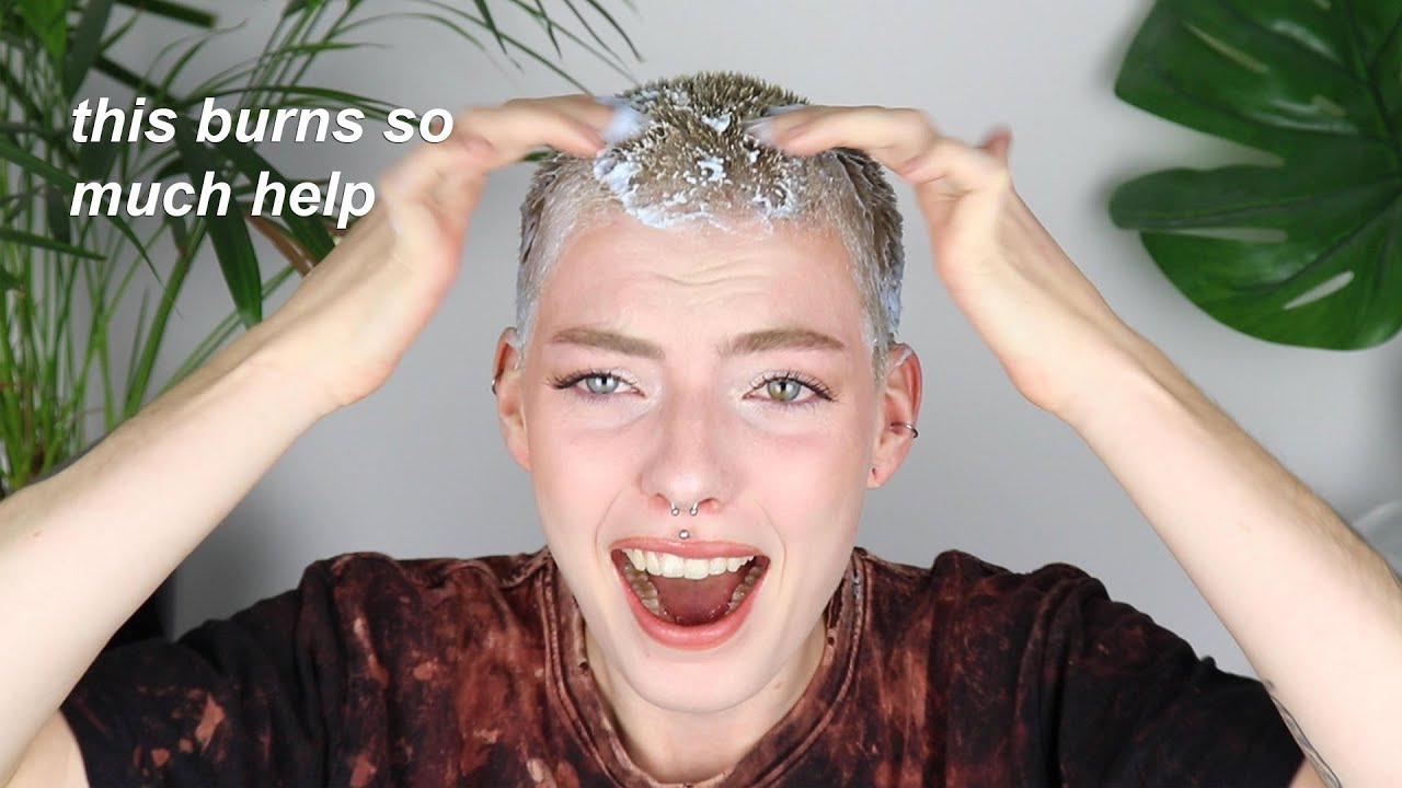 bleaching and dyeing my hair and accidentally burning my scalp *very painful lol*