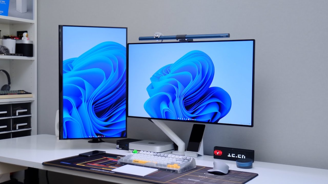 「桌面搭建」双屏+双系统的无线化桌搭｜Mac+Win ｜Desksetup