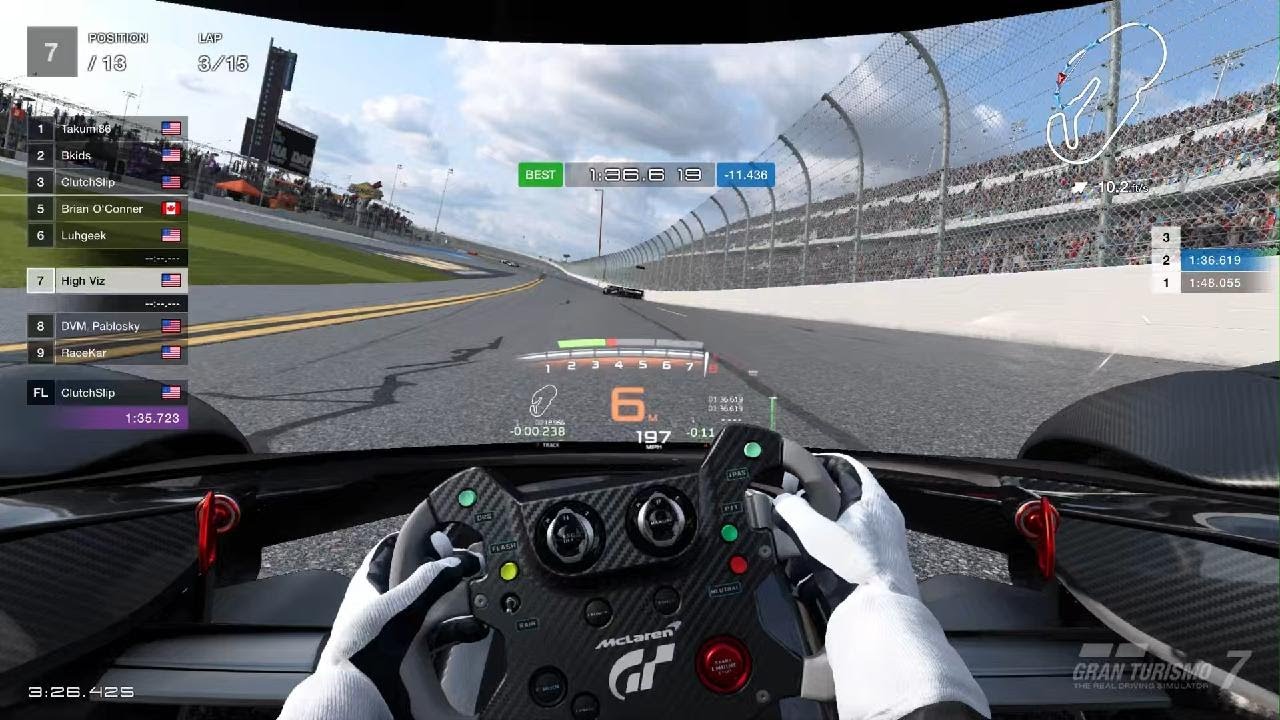 Gran Turismo 7 | Daytona | McLaren GR.1 | 1/22/26 | 7th Place