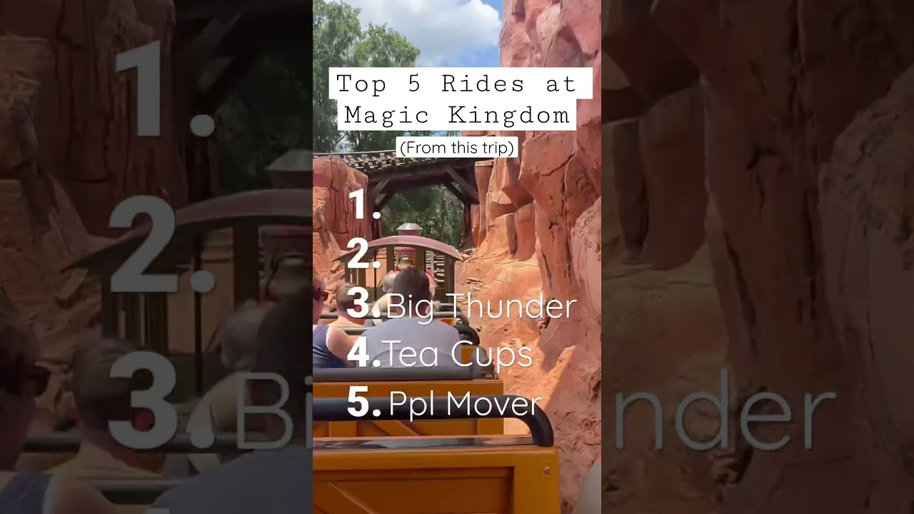 Top 5 Rides at Magic Kingdom ✨🏰 #disneyworld #disney #disneypark