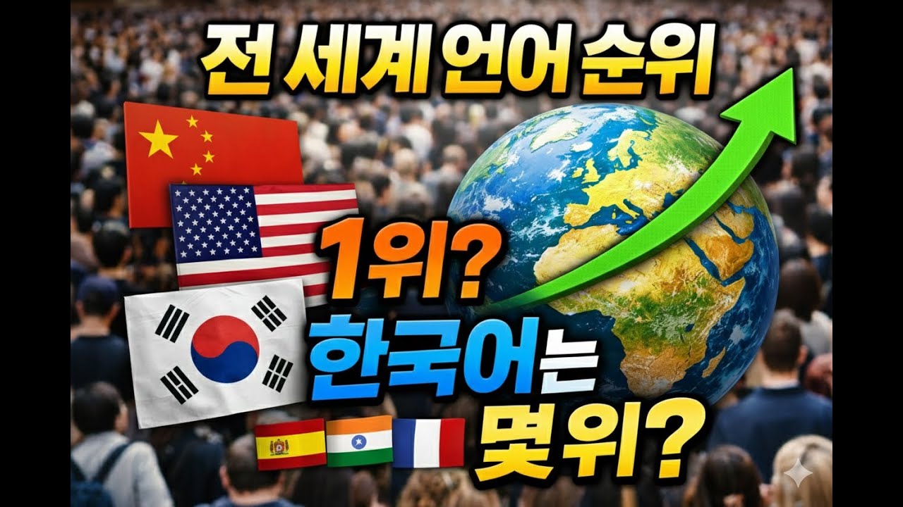 전 세계 언어 사용자 수 순위｜한국어는 과연 몇 위일까?