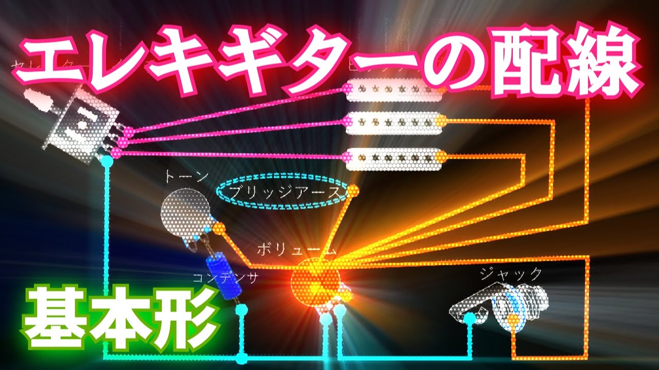 簡単にできる　エレキギターの基本的な配線方法と部品のしくみ
