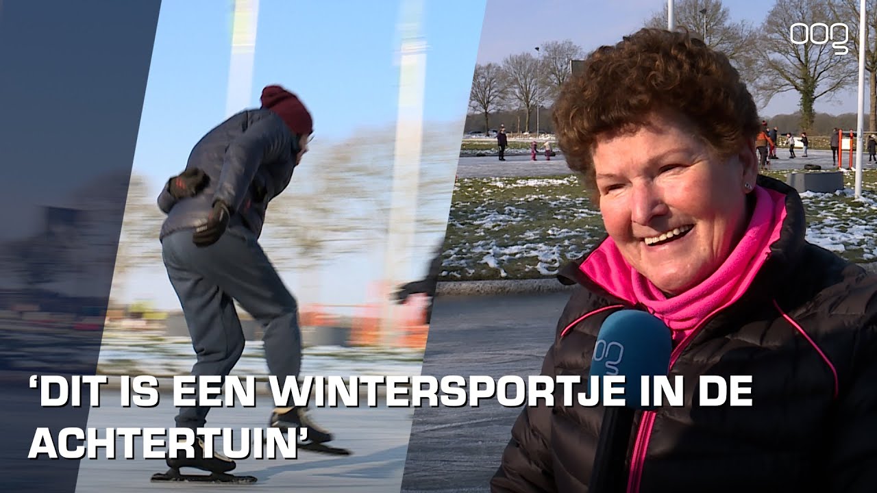 Tientallen schaatsers genieten van eerste rondjes op natuurijs in Noordlaren