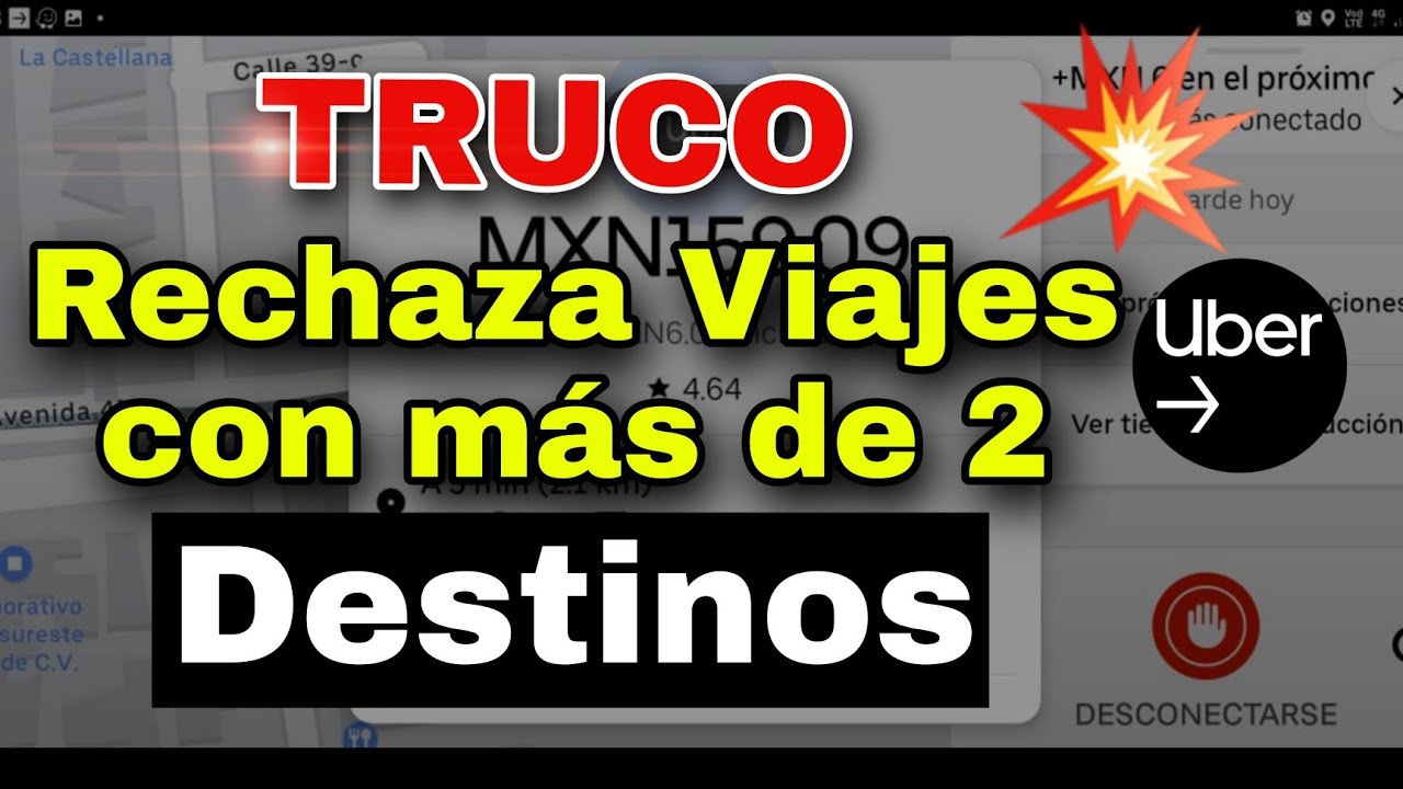 Como rechazar un viaje con más de 2 o 3 destinos en Uber | Tips Uber #Uber #RoberthJr