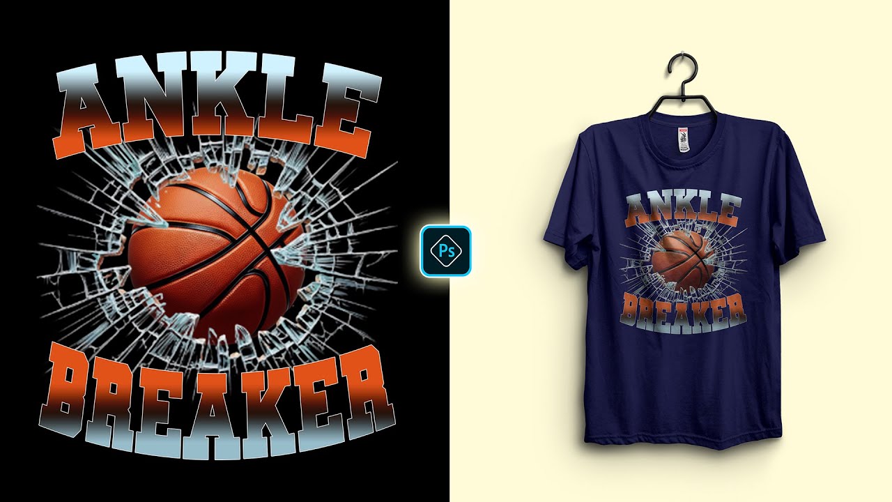 Basketball T-Shirt Design in Photoshop: Full Redbubble Tutorial