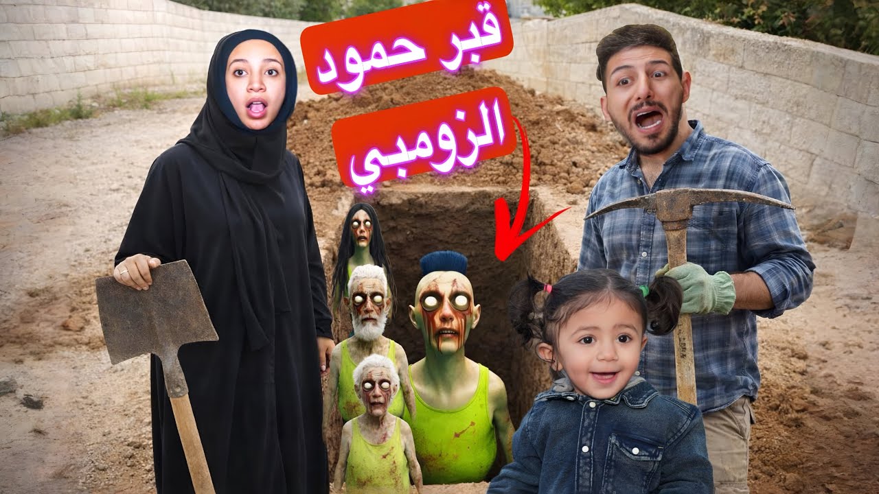 حفرنا ق،بر حمود حبيبي الزومبي طلع منه حاول ياخذ ايمن ورحمه عالباكرومز لكن بنتنا ميمي أنقذتنا 😱