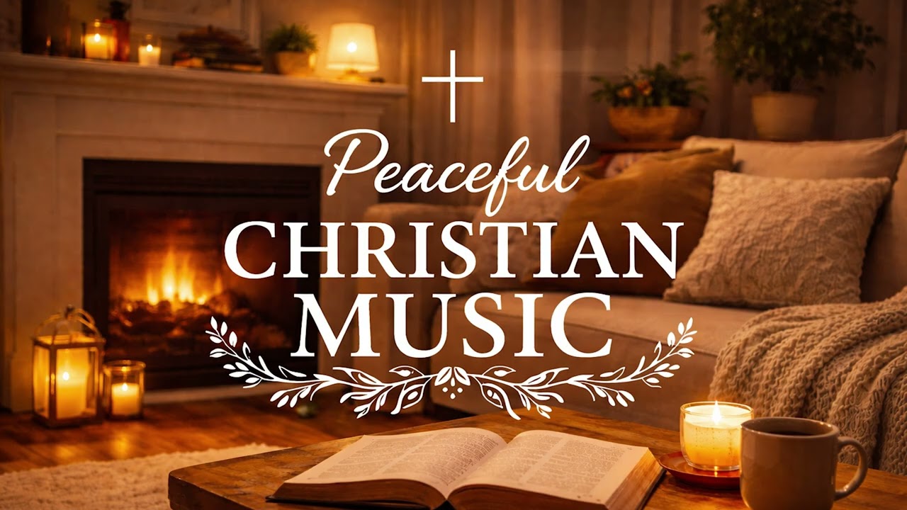 Peaceful Christian Music for Prayer & Home Rest ✝️ | Cozy Fireplace Worship | Relaxing Lo-Fi Music