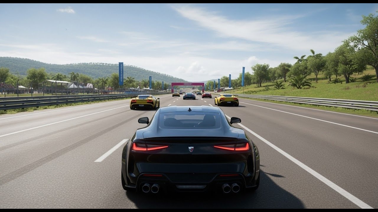Forza Horizon | Chevrolet Corvette E-Ray + Logitech G923 Wheel Race