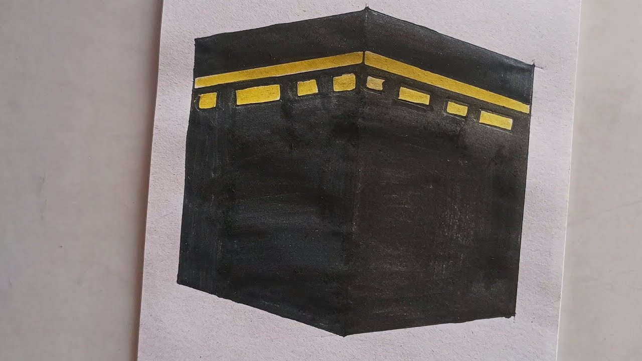 How to Draw Kaaba Drawing Easy | kaaba Drawing Tutorial || Makkah Drawing | Step by Step