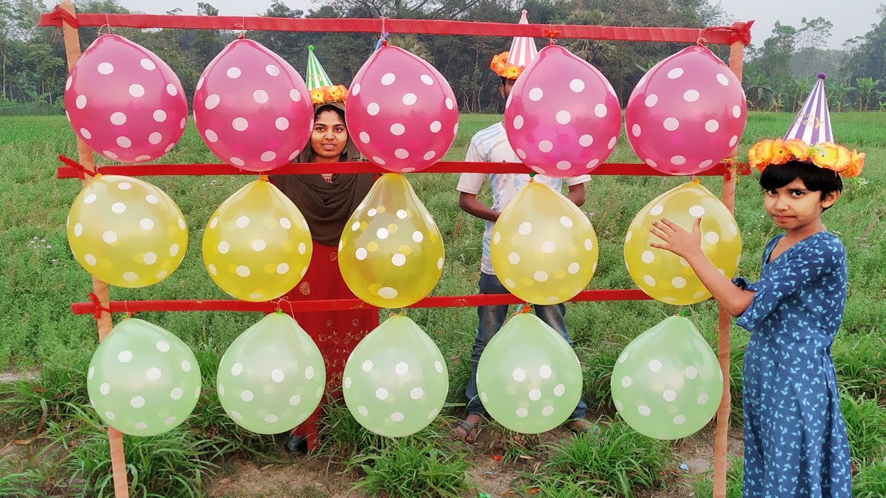 outdoor fun with Flower Balloons and learn colors for kids by I kids Episode -52