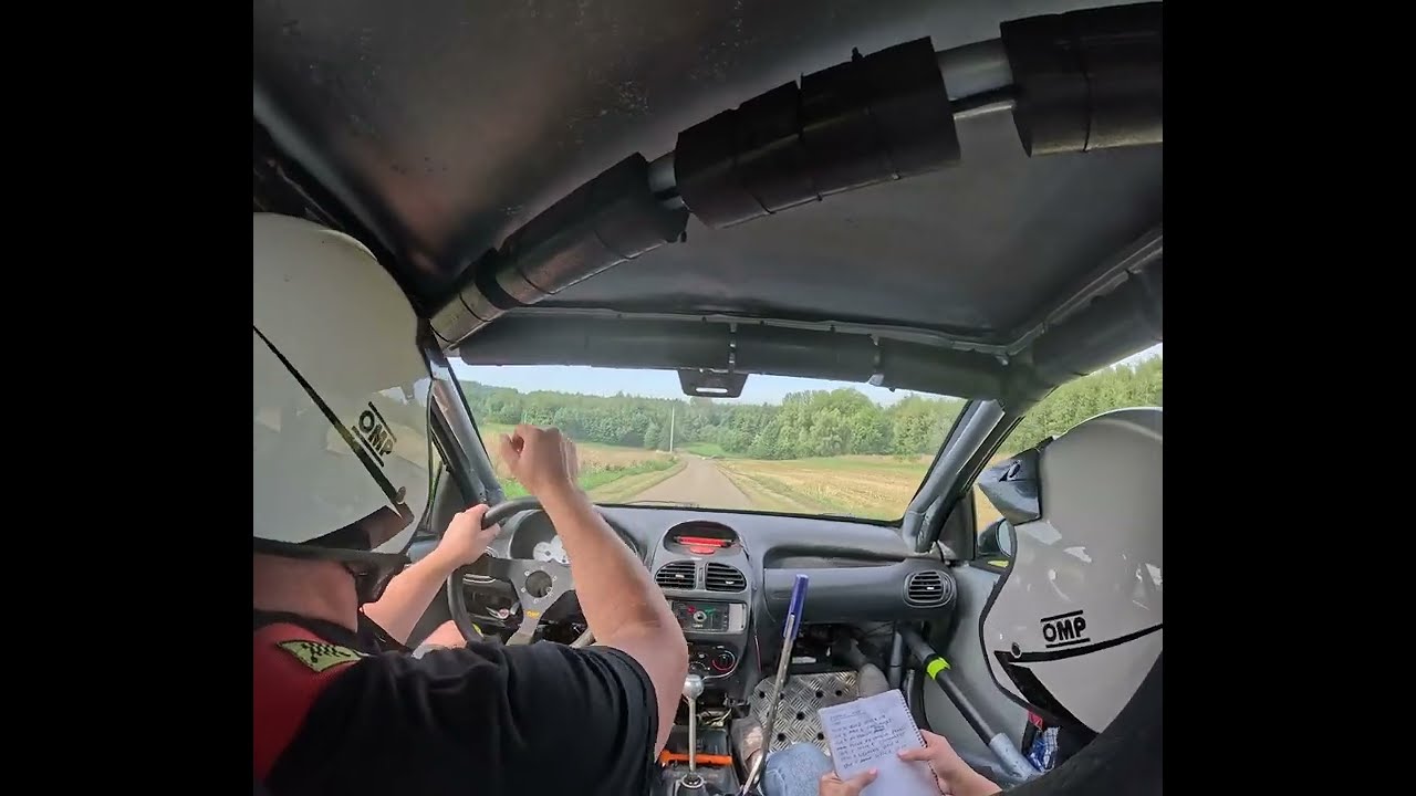 KJS Boguchwała 13/09/2025 D.Kramarz S.Garycka 2 miejsce klasa 3 Peugeot 206 VTS blisko wypadku !