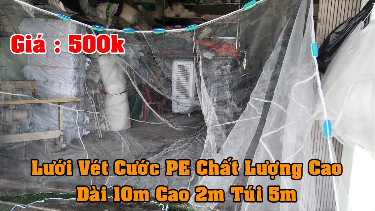 500k/1 tấm Lưới Vét Cá - Lưới Quét Cá - Lưới Kéo Cá Loại 1 Dài 10m Cao 2m Chất Lượng Cao 0989324396
