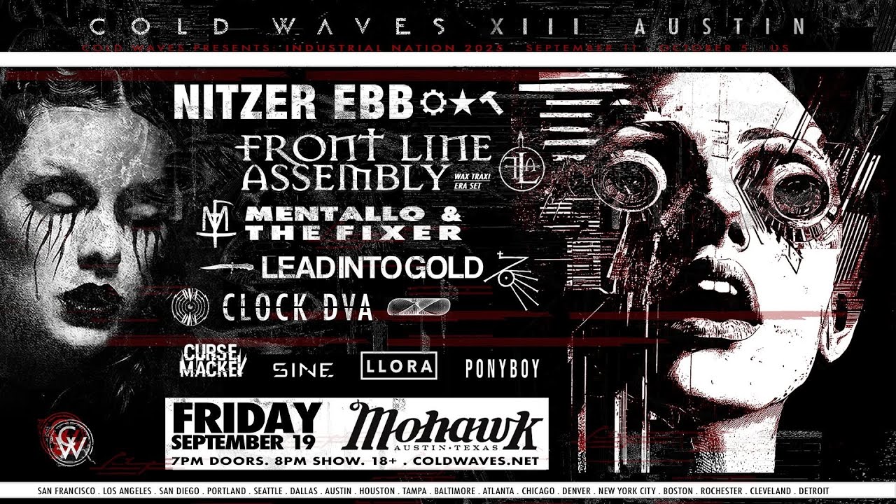 Front Line Assembly Live Early Wax Trax Full Set / Cold Waves XIII Austin Texas 2025 