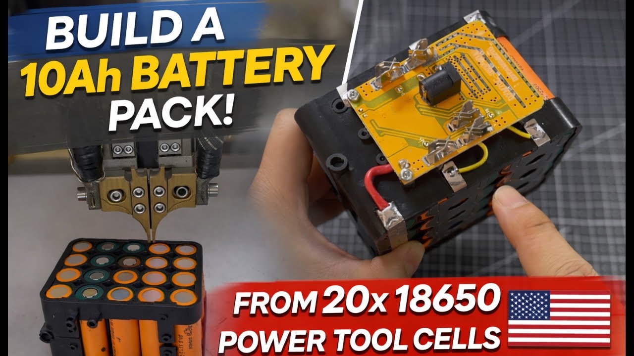 DIY Power Tool Battery Pack – 20×18650 Cells, Massive Capacity!