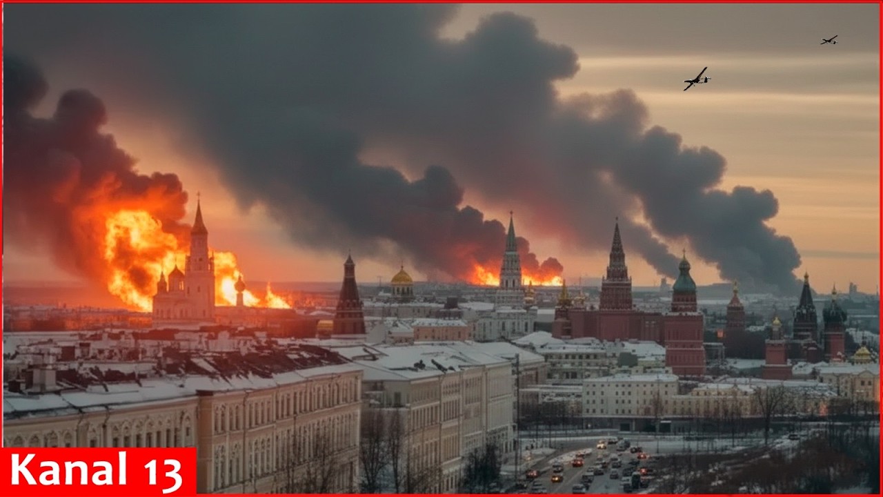 Систематические удары по Москве; российская столица подвергается «дождю» из беспилотников и ракет.